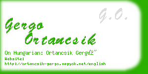 gergo ortancsik business card